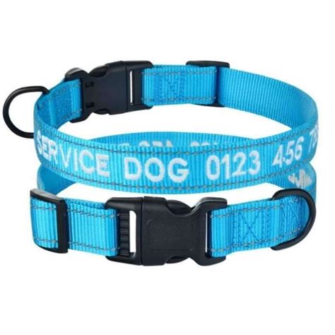 CD07658 Collier brodé pour chien personnalisé réfléchissant réglable