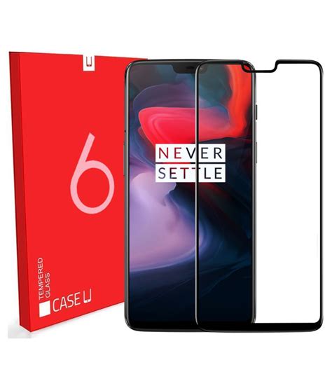 OnePlus 6 Full Glue Tempered Glass Screen Guard By Case U Tempered