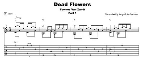 Townes Van Zandt - Dead Flowers | Guitar Lesson, Tab & Chords | JGB