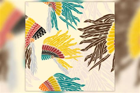 Native American Headdress Pattern Graphic by faqeeh · Creative Fabrica