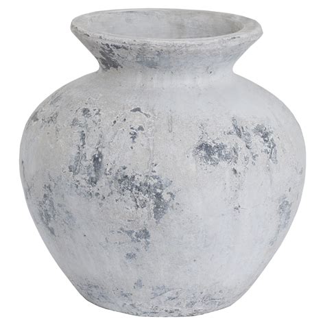 White Aged Stone Vase - UK - Kiss My Pampas