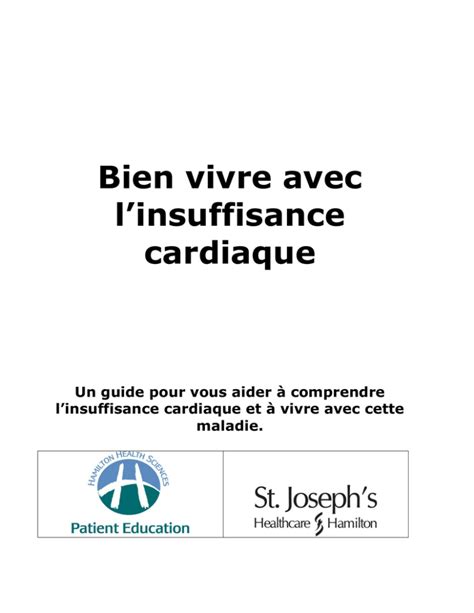 Bien Vivre Avec L Insuffisance Cardiaque