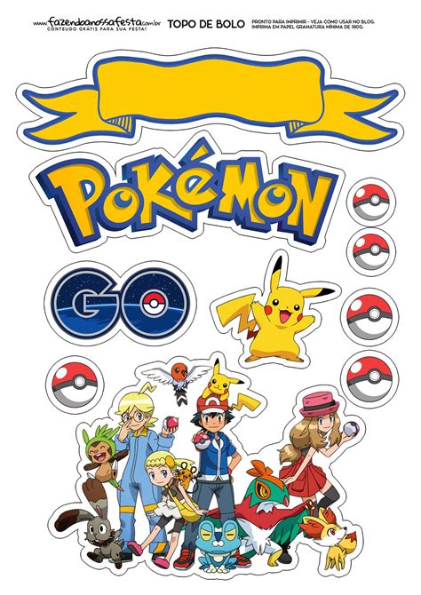 Pokemon Cake Topper Free Printable