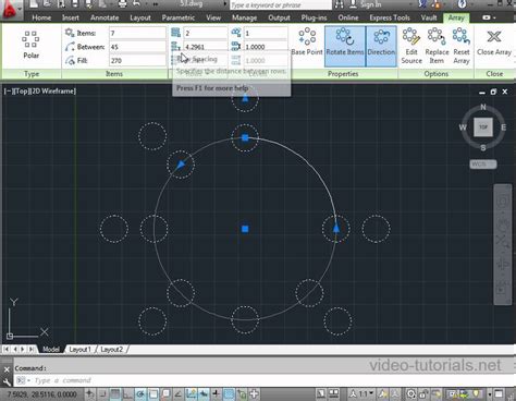 How To Create And Use Polar Arrays Circular Patterns AutoCAD