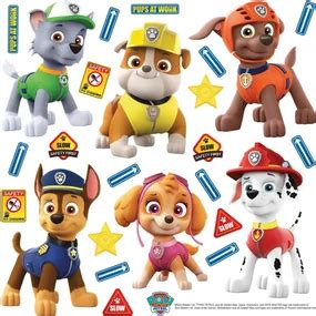 SAMOLEPICÍ OBRÁZKY SADA PAW PATROL ZNAČKY Biano