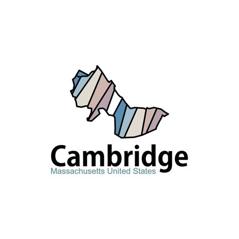 Map Of Cambridge Massachusetts City Geometric Logo 24318785 Vector Art ...