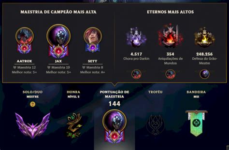 Desapego Games League Of Legends Lol Conta Mestre Skins