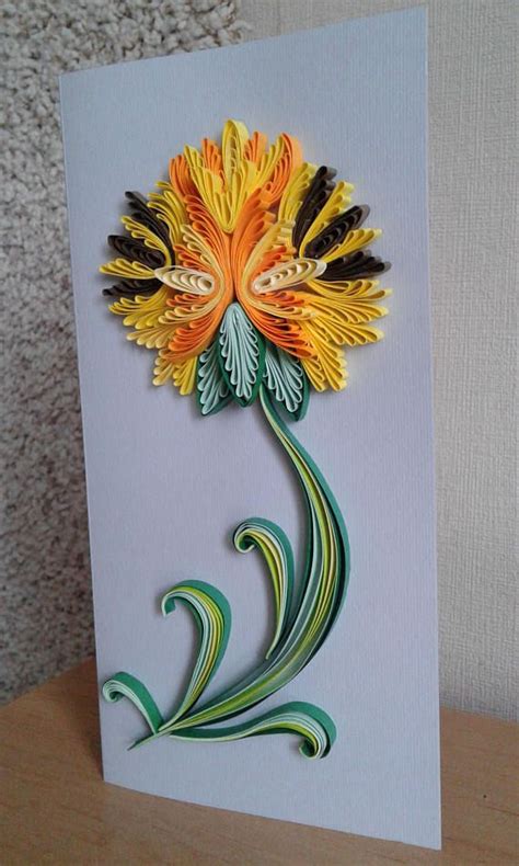 Quilling Card Greeting Card Handmade Quilled Paper 3d Card Etsy