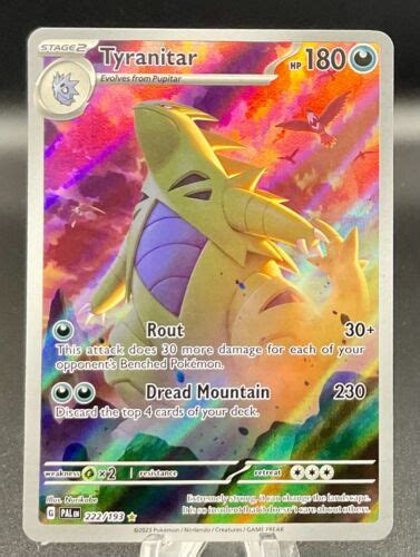 Tyranitar Paldea Evolved 222 193 Art Illustration Rare Pokémon Card