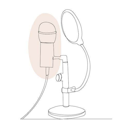 Premium Vector Microphone Drawing By One Continuous Line Isolated Vector