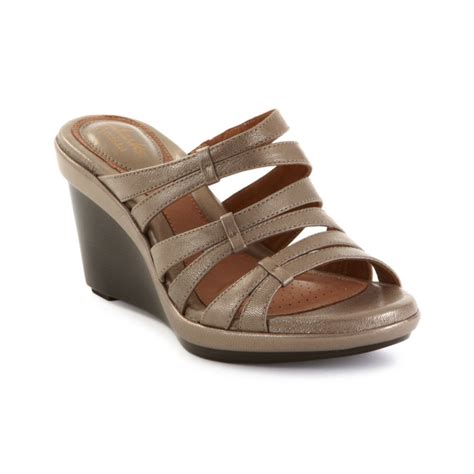 Lyst - Clarks Artisan Seta Trill Wedge Sandals in Natural