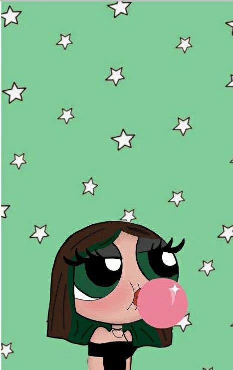 powerpuff girl brown  green hair powerpuff powerpuff girl green hair
