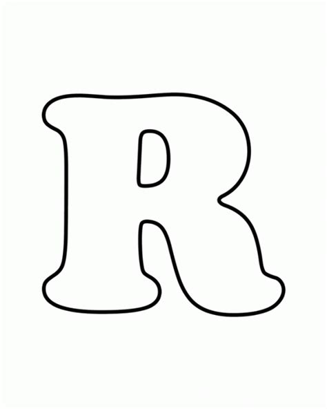 Bubble Letters Printable R