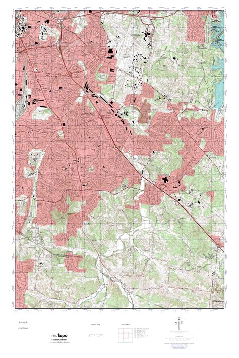 MyTopo Antioch Tennessee USGS Quad Topo Map