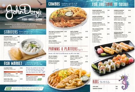 John Dorys Sushi Menu Menu Za