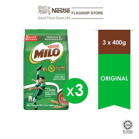 Jual Nestl Milo Activ Go Chocolate Malt Powder Soft Pack G X