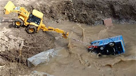 Dumper Truck Tipper Accident River Pulling JCB 5x Out JCB Machine