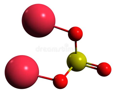 D Image Of Sodium Sulfite Skeletal Formula Stock Illustration