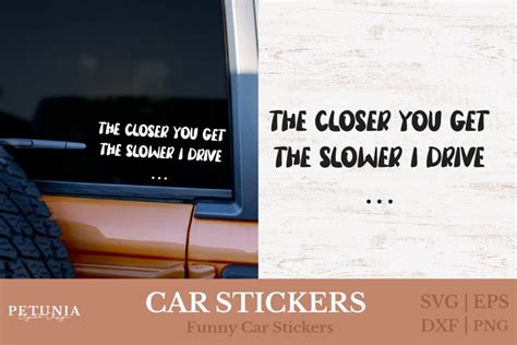 Car Stickers SVG | Funny Car Decal SVG