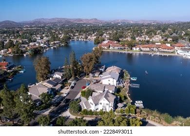 Westlake Village California Aerial Houses On Stock Photo 2228493011 ...