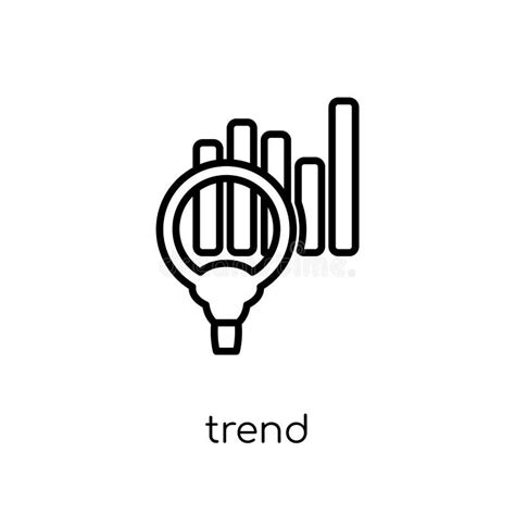 Trend Icon Trendy Modern Flat Linear Vector Trend Icon On White Stock