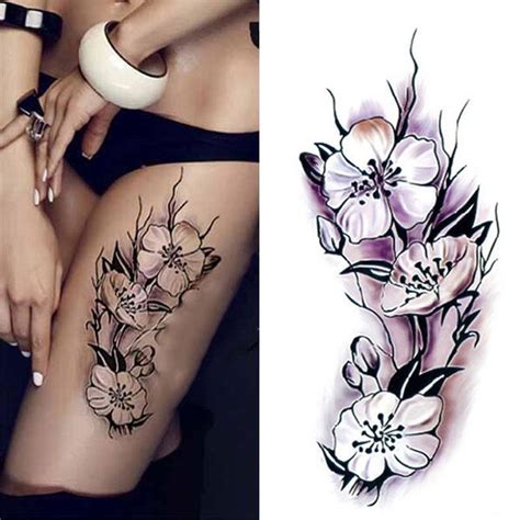 Cheap 1 Sheet Waterproof Temporary Tattoo Sticker Plum Blossom Design Diy Arm Body Art Tattoo