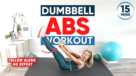 The Best 15 Min Dumbbell Abs Workout At Home Follow Along No Repeat