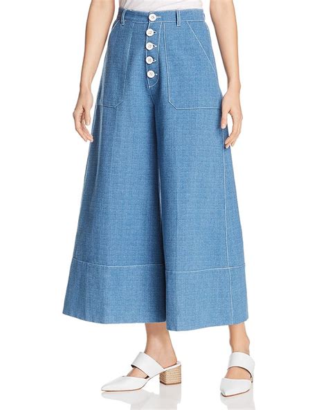 Perseverance London Flared Denim Culottes Bloomingdales