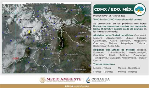 Conagua Clima On Twitter ⛈️💨⚡️para Esta Tarde Y Noche En La Cdmx Y