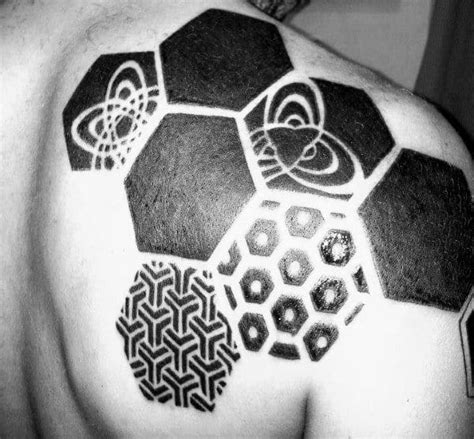 80 Honeycomb Tattoo Designs For Men Hexagon Ink Ideas