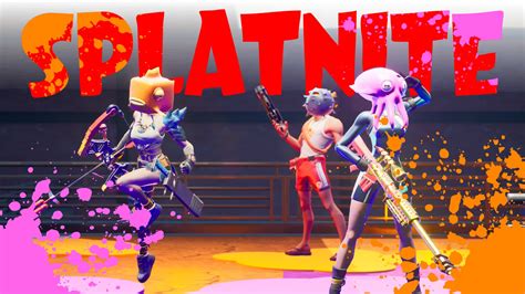 💜🐙 Splatnite 🦑🧡 7450 5474 4090 By Cross Mcpenna Fortnite Creative Map Code Fortnite Gg