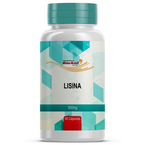 Lisina 500Mg 90 Cápsulas Drogaria Minas Brasil