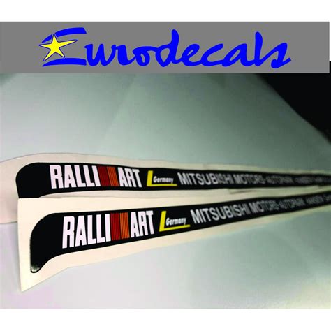 Eurodecals Ralliart Mitsubishi Motors Printed Sticker For Euro Plate