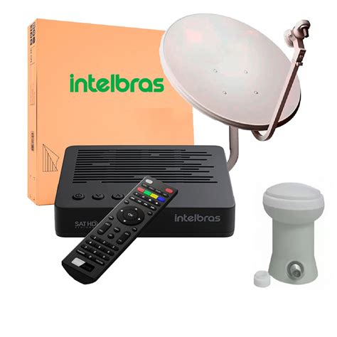 Kit Receptor Digital De Tv Via Satelite Rds Intelbras Antena