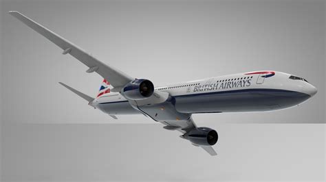 British Airways Boeing 777 300er 3d Model Turbosquid 1494408