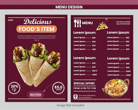 Premium Vector Beautiful Food Menu Design Template