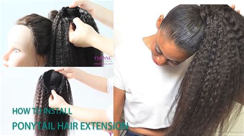 How To Install Ponytail Extensions Yvonne Hair Youtube