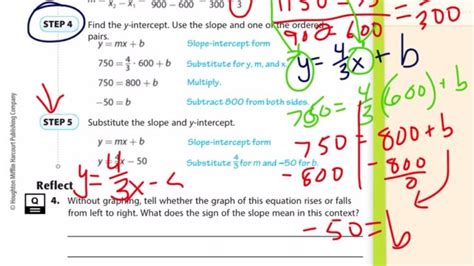 Writing Linear Equations From Situations And Graphs Worksheet Answer