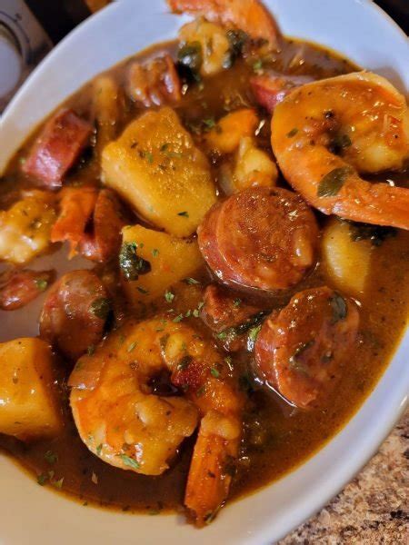 Shrimp sausage && potato stew! | worldofcooking.net