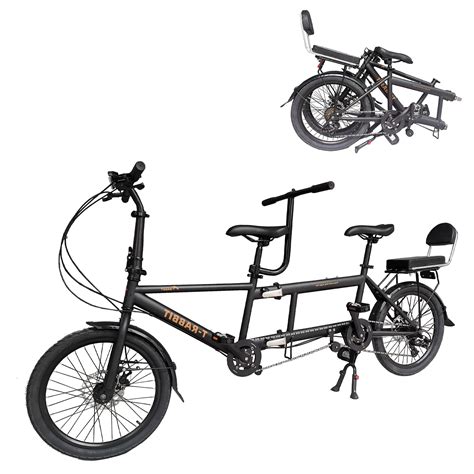 Buy Foldable Tandem Bikes Adult Beach Cruiser Bike 20 Inch Wheels