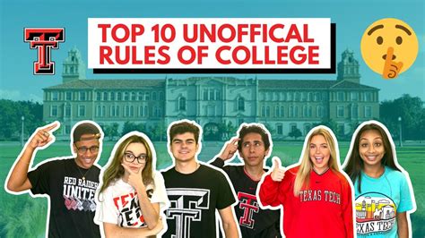 Top 10 Unofficial Rules Of Being On Campus Ttu Vlog Squad Youtube