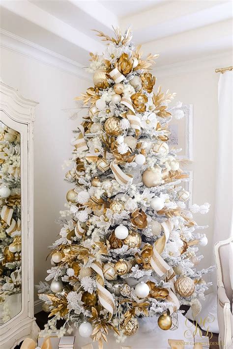 Elegant White and Gold Christmas Bedroom Tour - Randi Garrett Design | Gold christmas ...