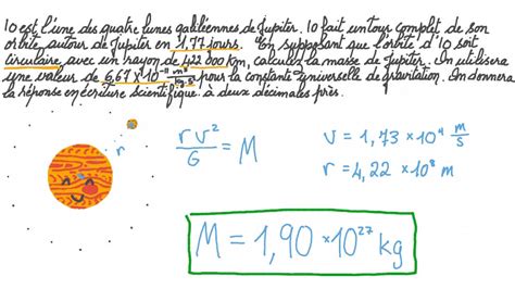 Vidéo question Calculer la masse dun corps situé au centre dune