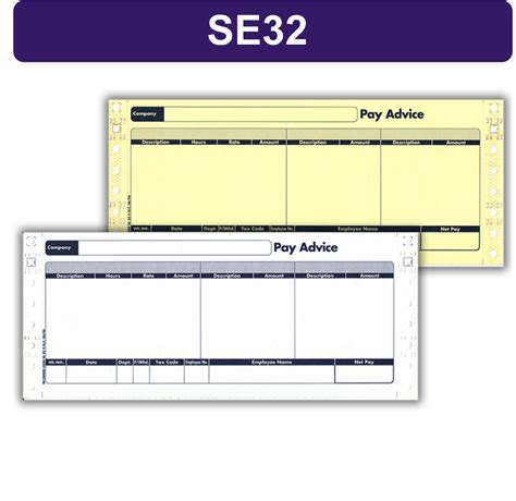 1000 X RS15 Sage COMPATIBLE 2 Part Payslips For Use With Tractor Feed