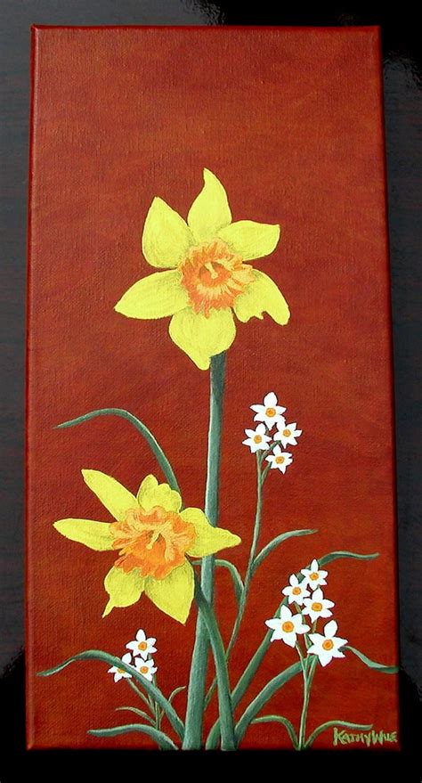 Daffodil Acrylic Painting