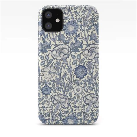 William Morris Navy Blue Botanical Pattern 6 IPhone Case By Paperwords