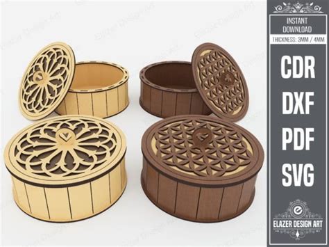 Decorative Storage Box Laser Cut Files Graphic By Elazer Dizayn