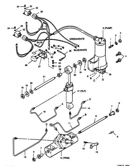 Force 125 HP (1989) Power Trim Unit Parts