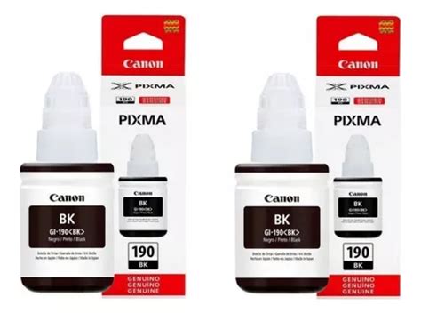 Kit De 2 Tintas Canon Gi 190 Negra MercadoLibre