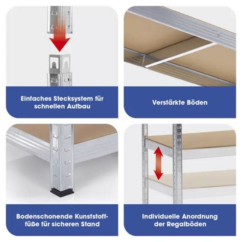 SCAFFALE PER CARICHI Pesanti EASYmaxx Banco Da Lavoro 180 X 90 X 40 Cm